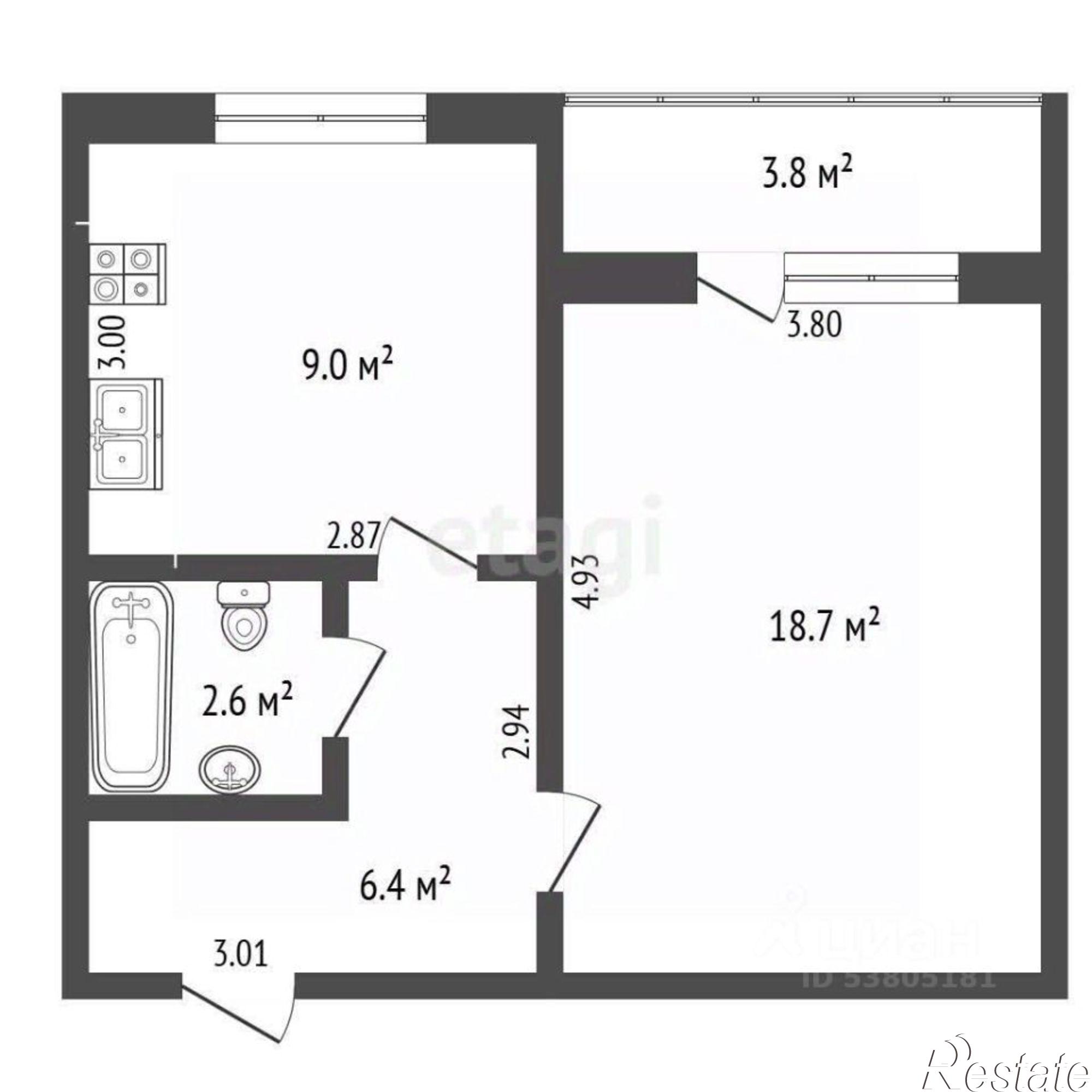 Купить квартиру за 8 350 000 рублей на Пушкинская улица, 169