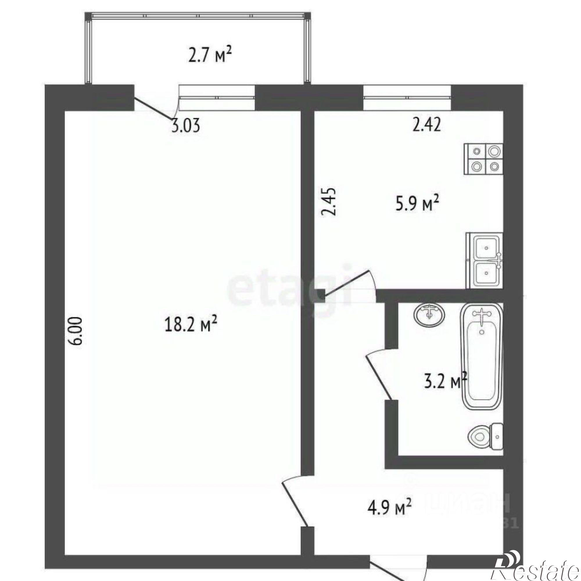 Купить квартиру за 6 000 000 рублей на ул Филимоновская, 68/150