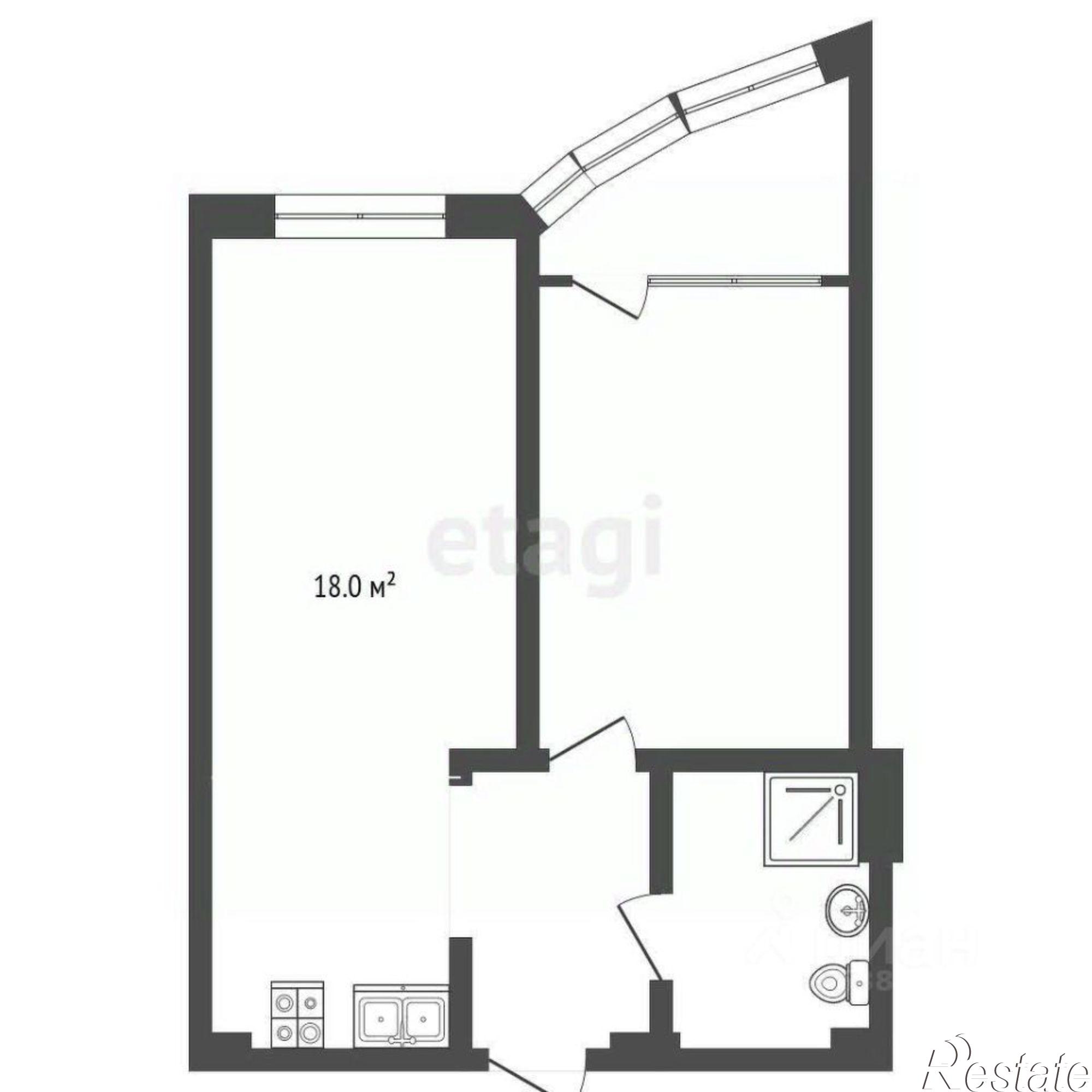 Купить квартиру за 11 650 000 рублей на Береговая улица, 6