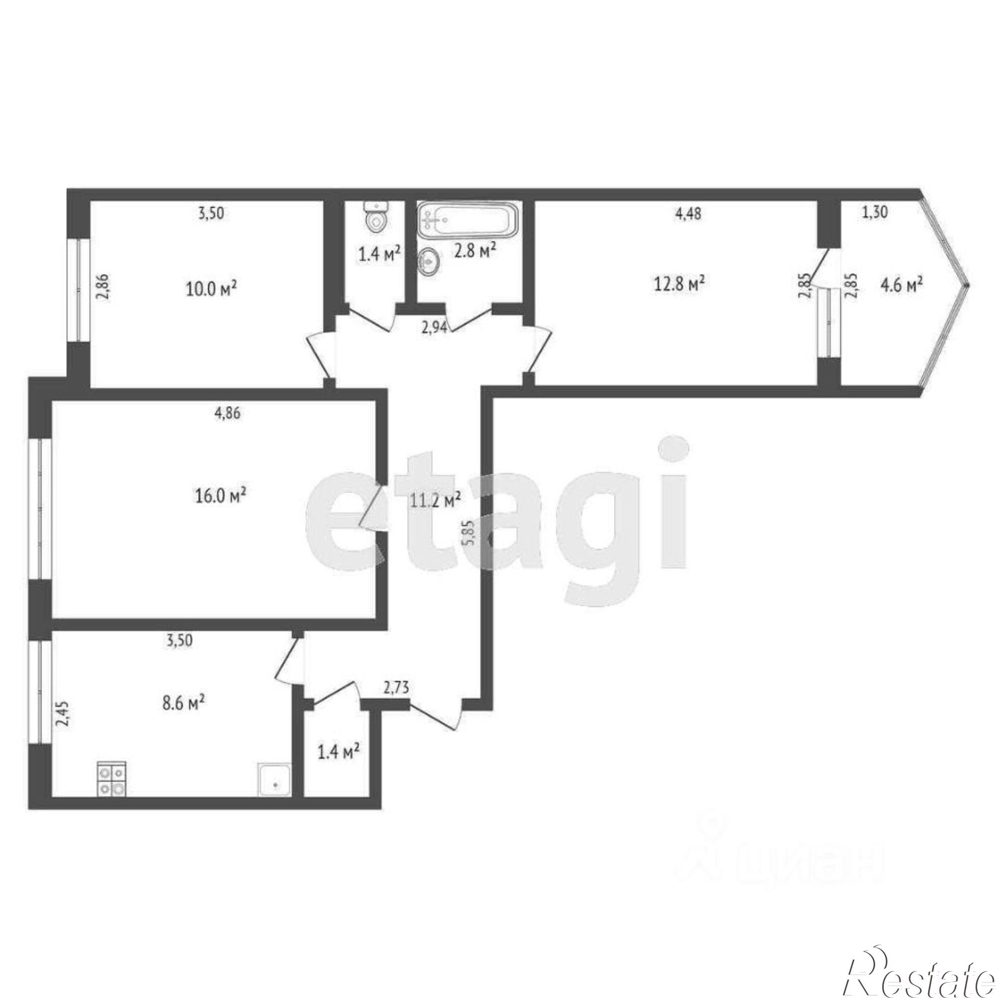 Купить квартиру за 7 000 000 рублей на ул Зорге, 70