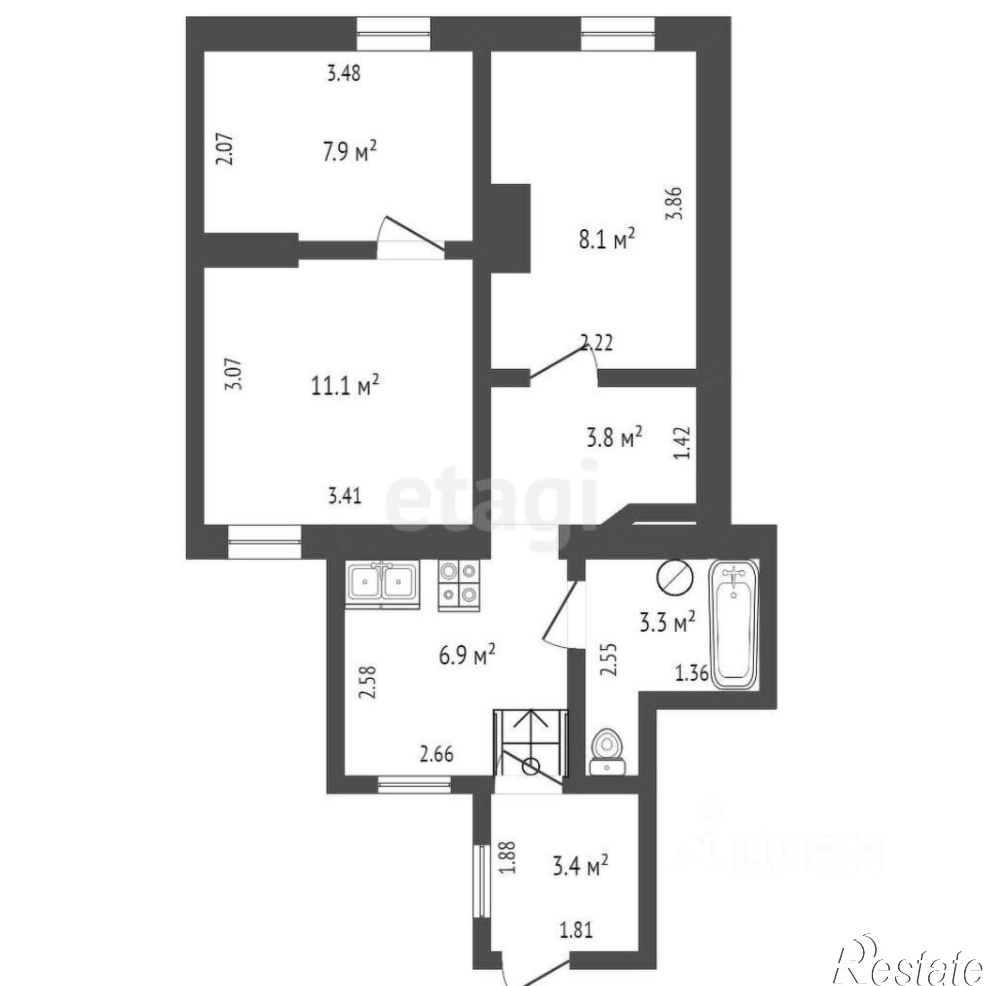 Купить квартиру за 5 600 000 рублей на ул 16-я линия, 6