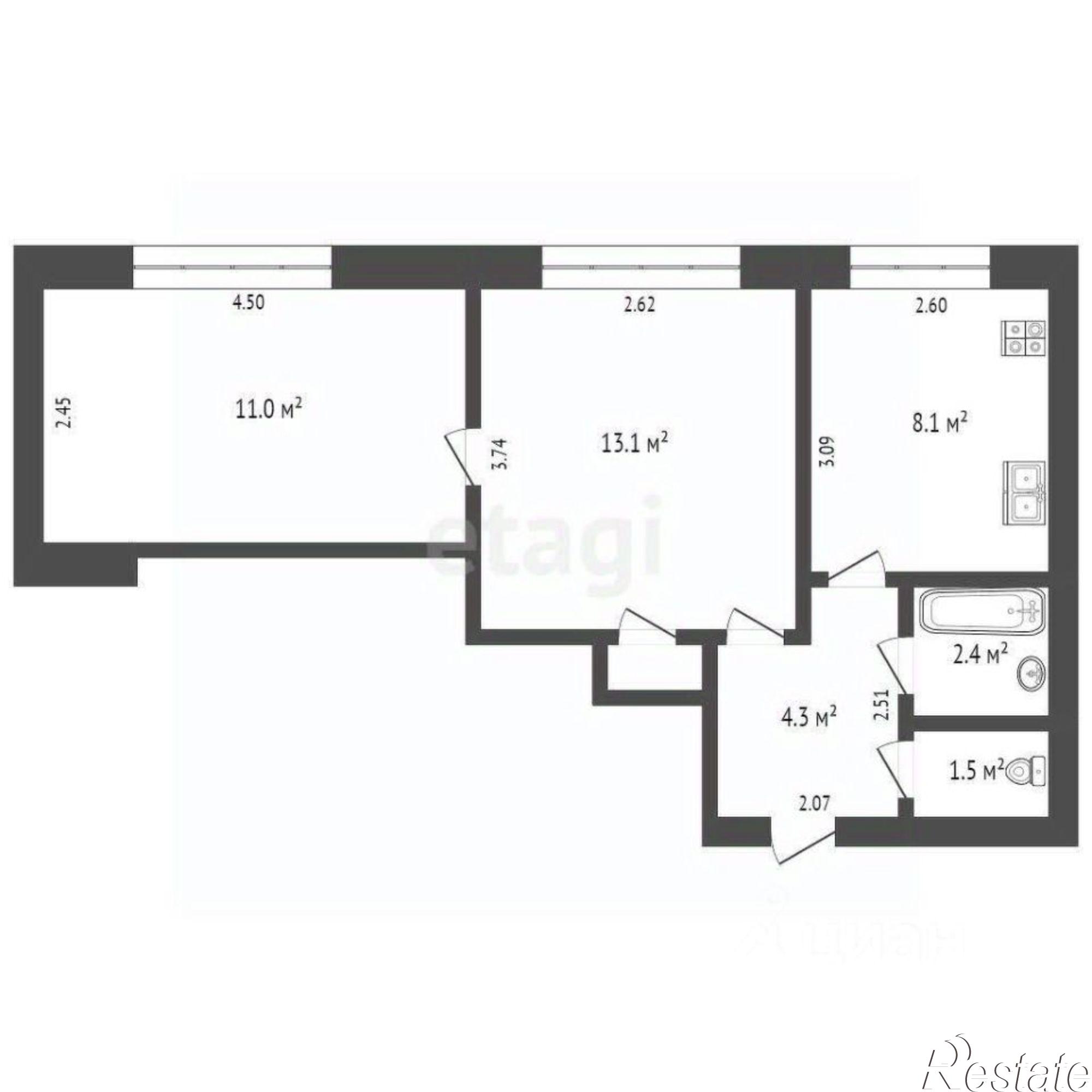 Купить квартиру за 7 990 000 рублей на ул Города Волос, 42/105