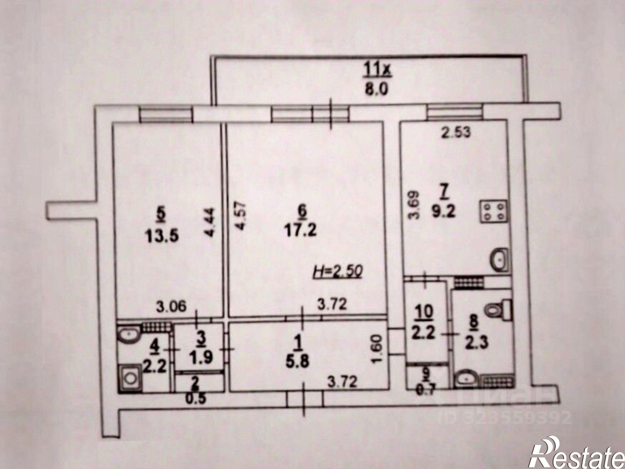 Купить квартиру за 7 300 000 рублей на улица Станиславского, 300