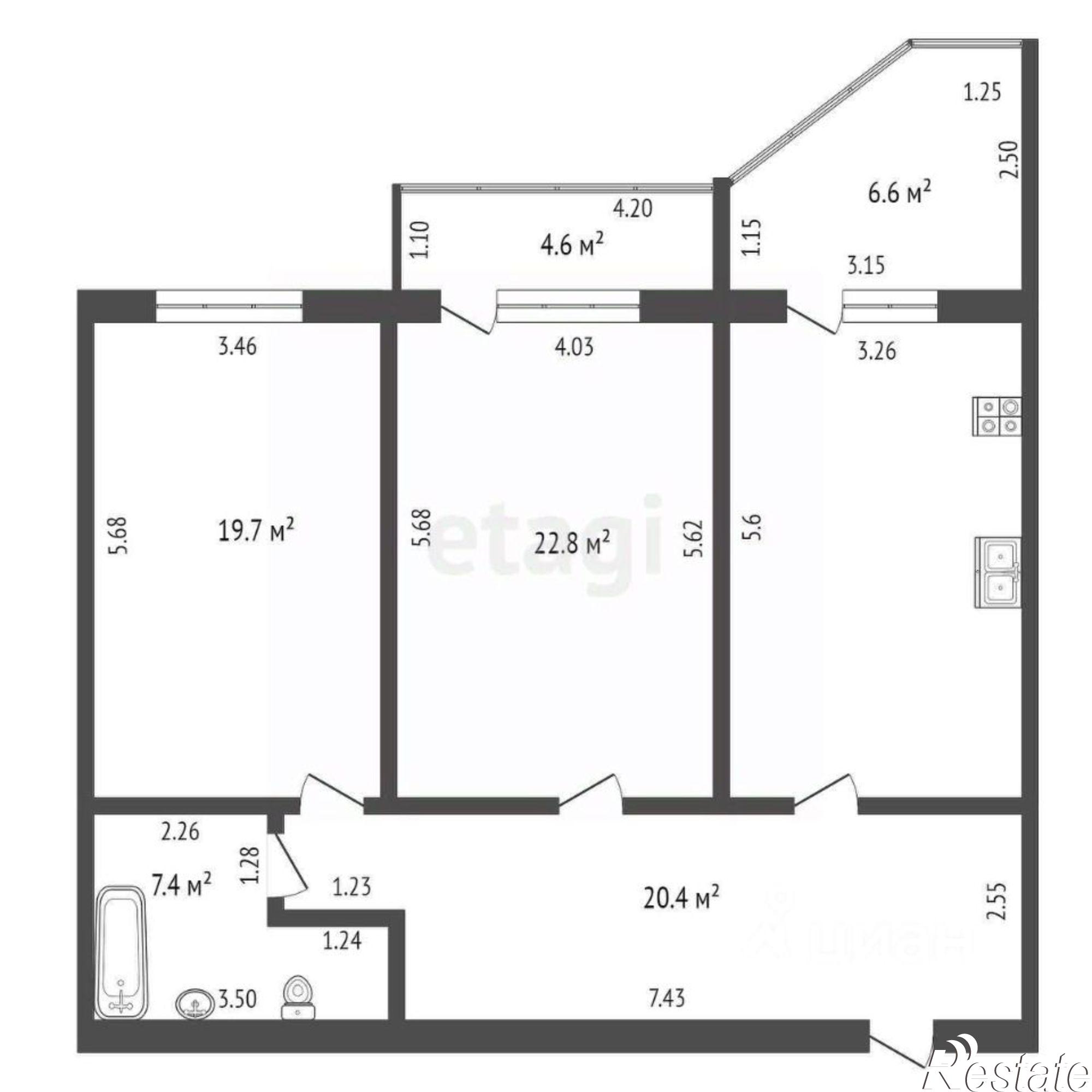 Купить квартиру за 18 300 000 рублей на переулок Семашко, 46 к1