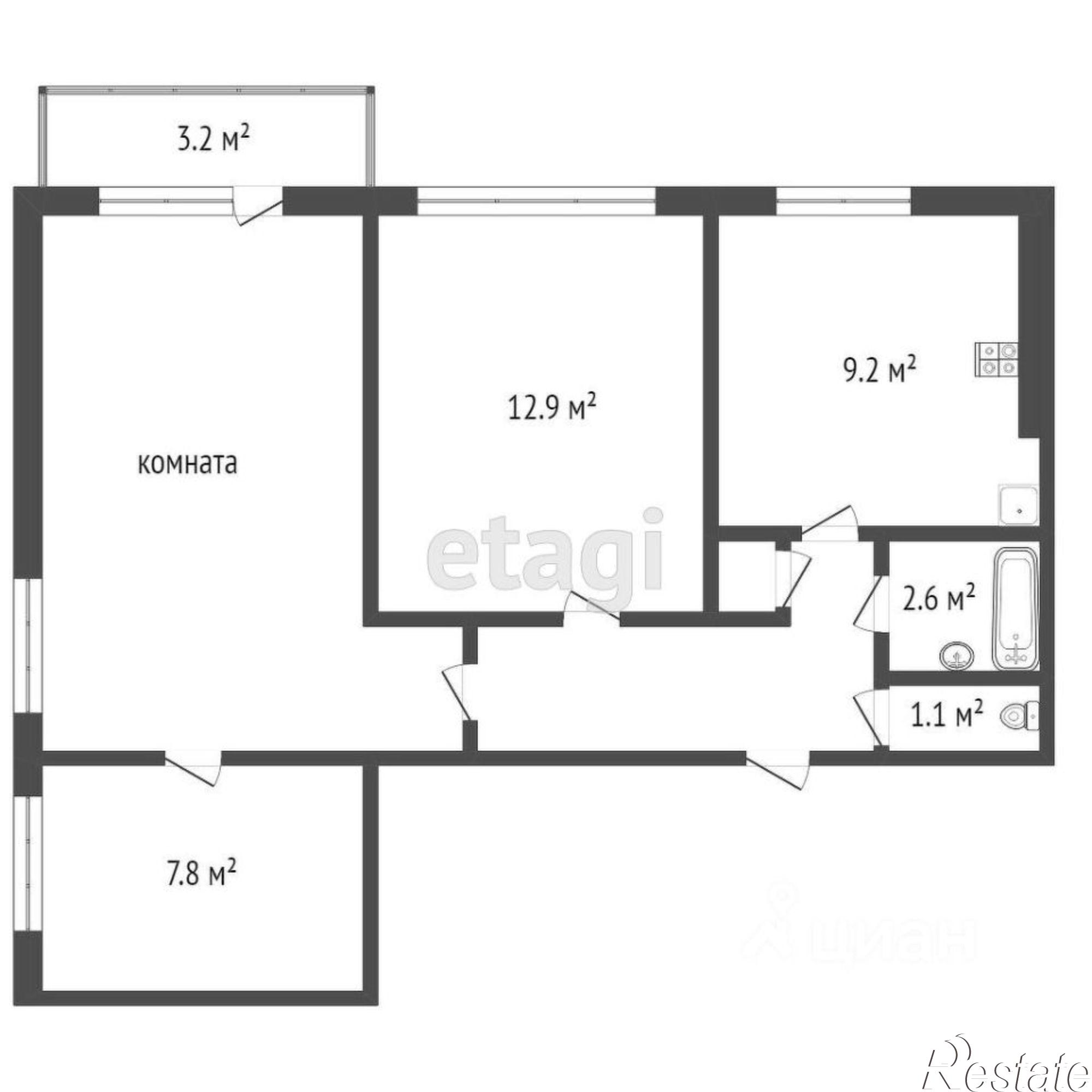 Купить квартиру за 5 850 000 рублей на Конституционная улица, 62