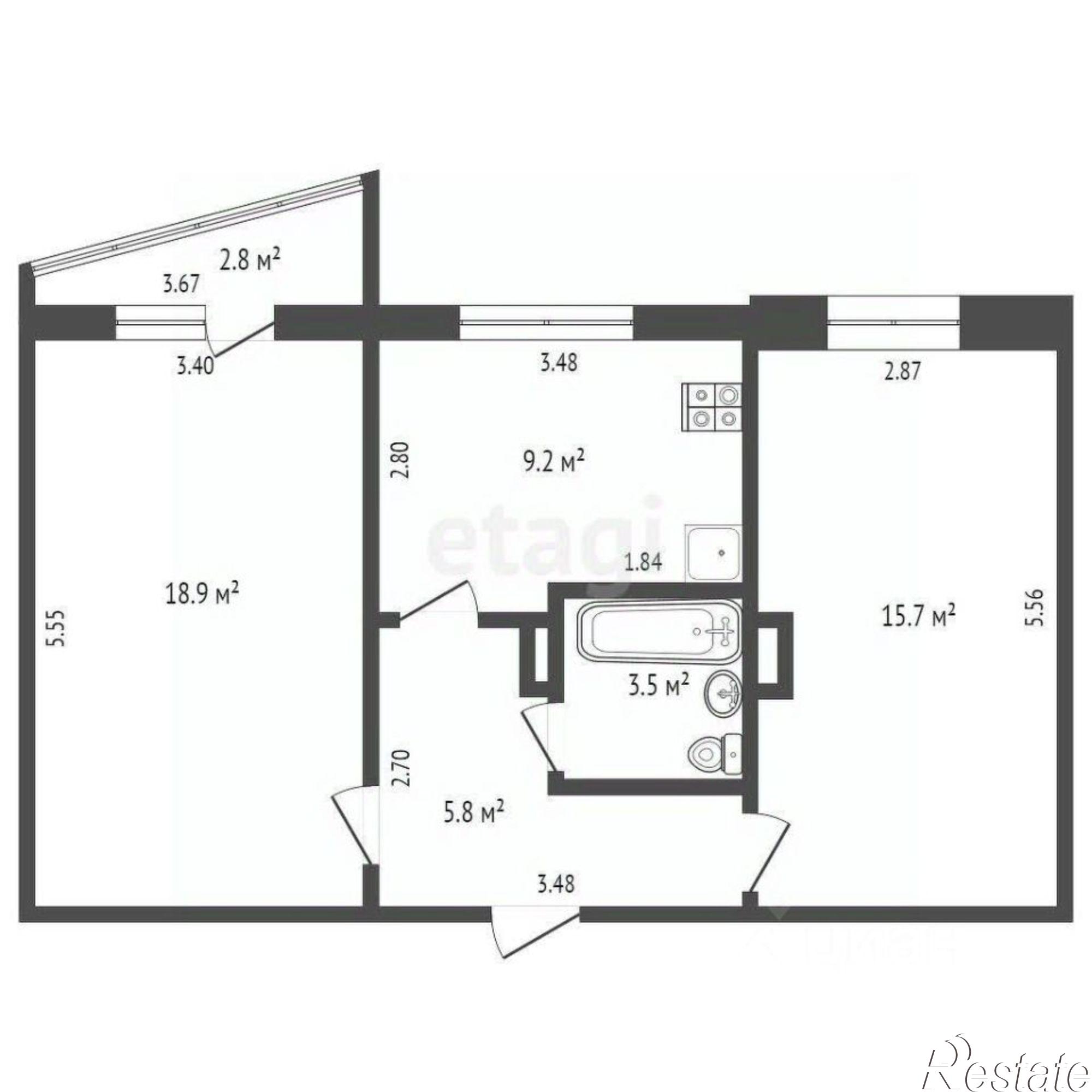 Купить квартиру за 6 500 000 рублей на улица Малиновского, 72