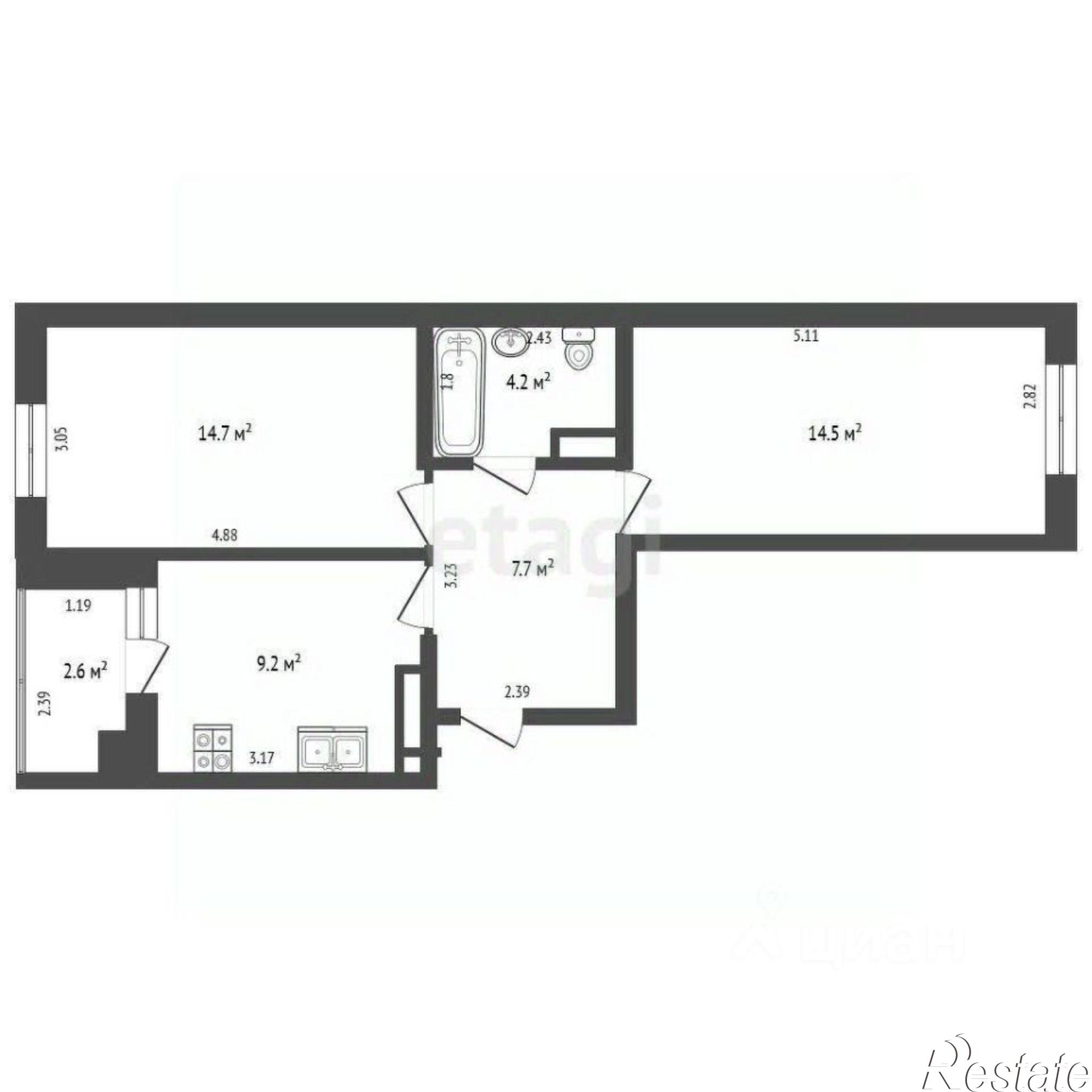 Купить квартиру за 6 500 000 рублей на Берберовская улица, 32 с2