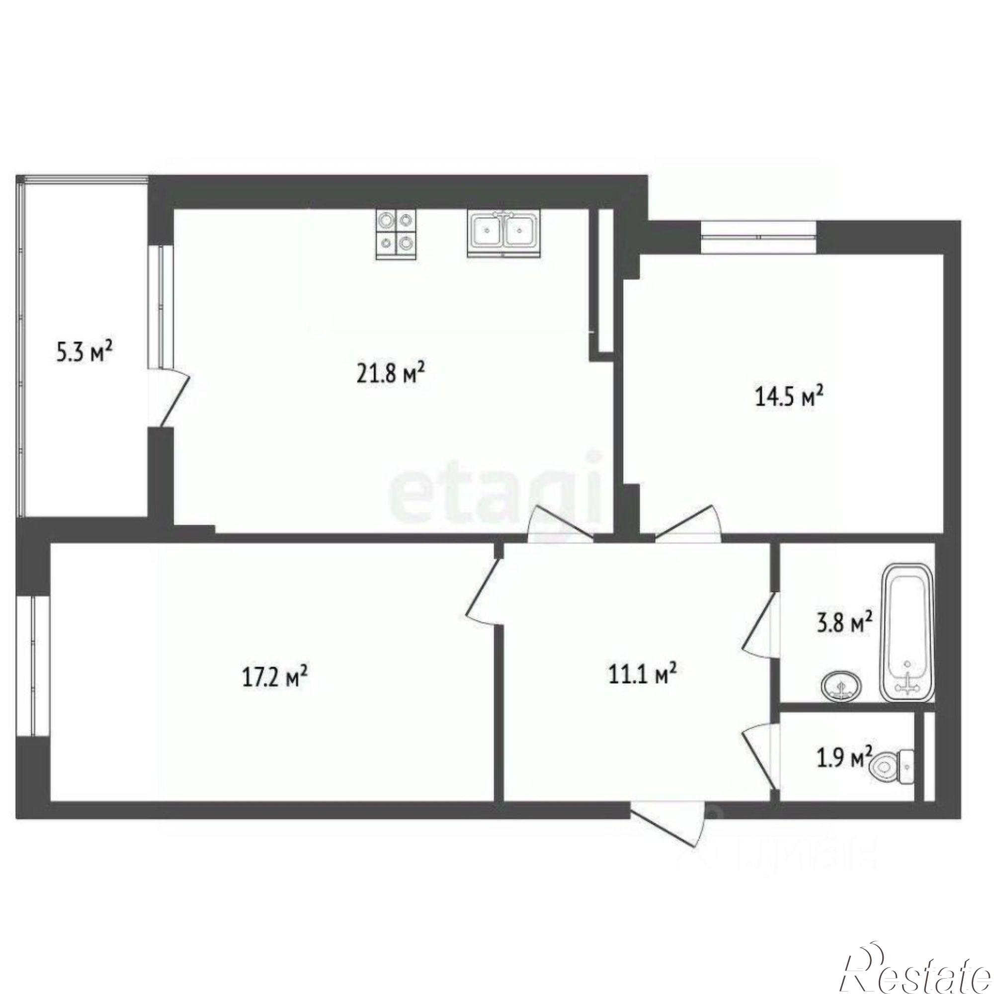 Купить квартиру за 9 132 000 рублей на улица Вересаева, 101/6 с1