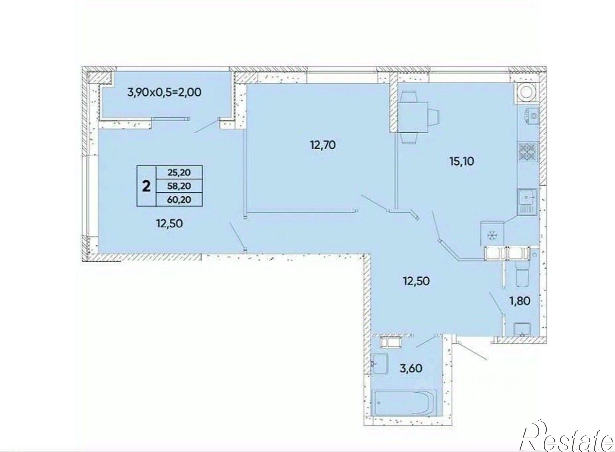 Купить квартиру за 6 800 000 рублей на проспект 40-летия Победы, 111/5