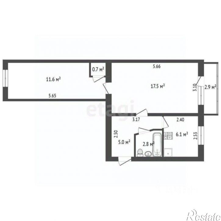 2-комн квартира ул Ларина, 18,  д. 18