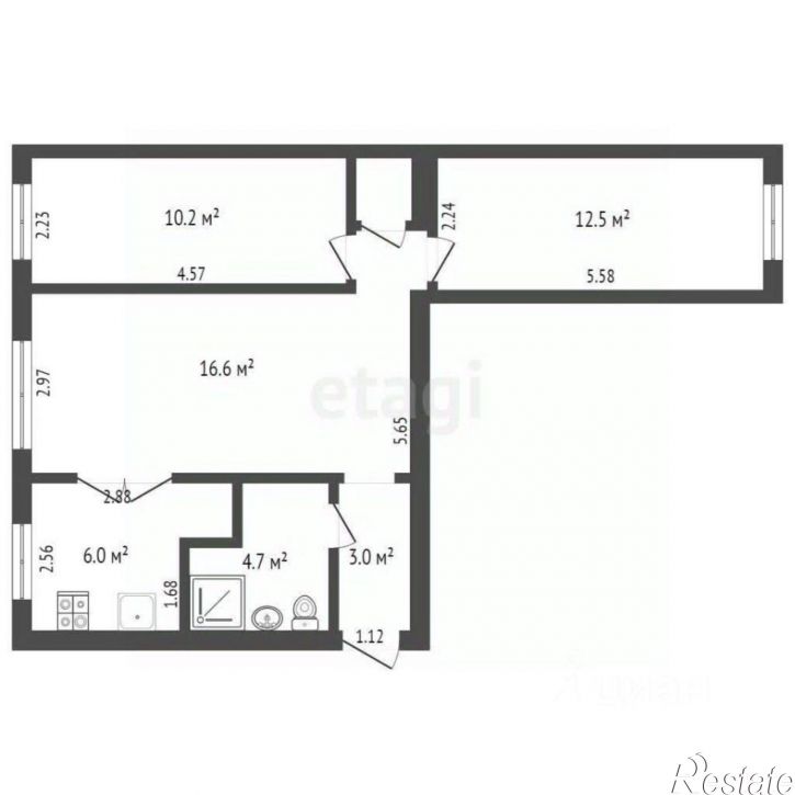 3-комн квартира пр-кт Стачки, 193/1,  д. 193/1