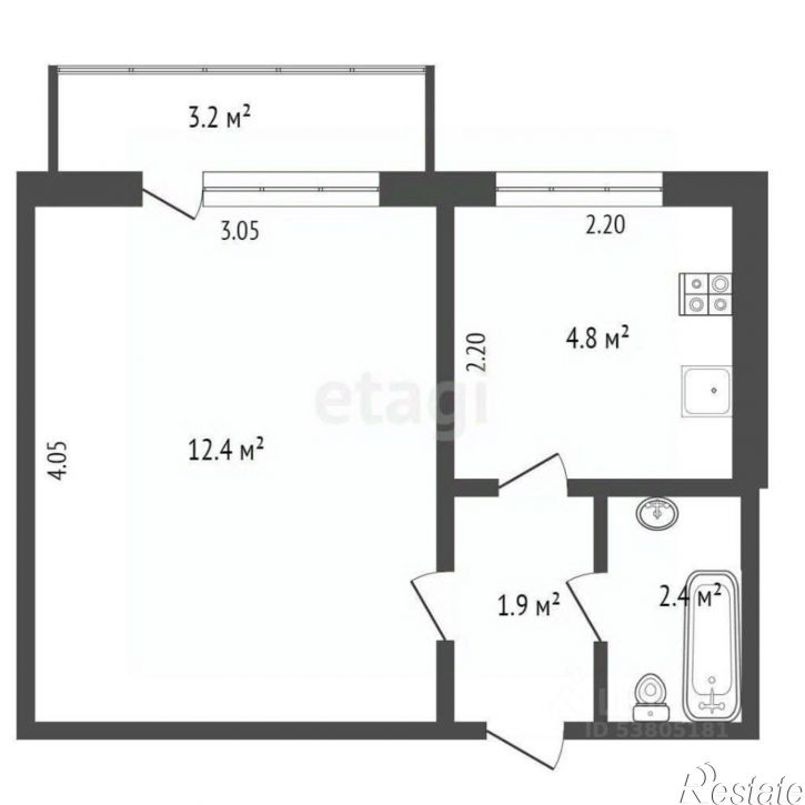 1-комн квартира Тракторная улица, 48А,  д. 48А