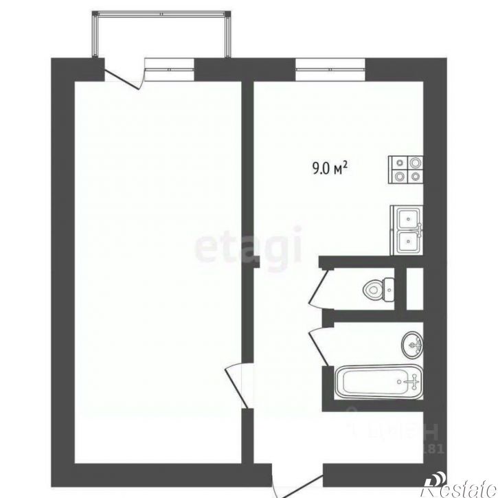 1-комн квартира улица Станиславского, 230/22,  д. 230/22