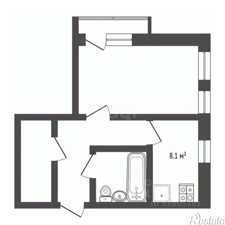 1-комн квартира ул Каракумская, 104,  д. 104