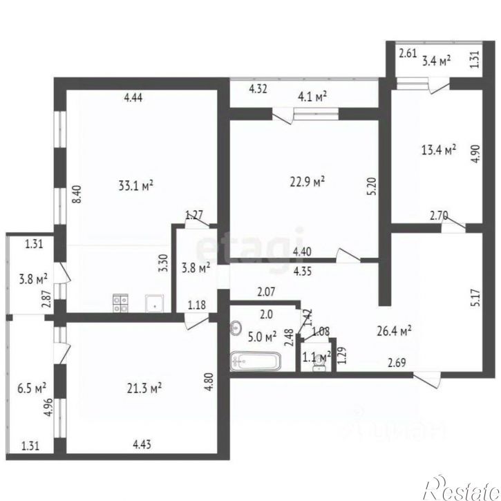 4-комн квартира улица Согласия, 18,  д. 18