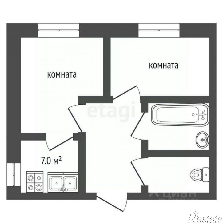 2-комн квартира ул Тургеневская, 63,  д. 63