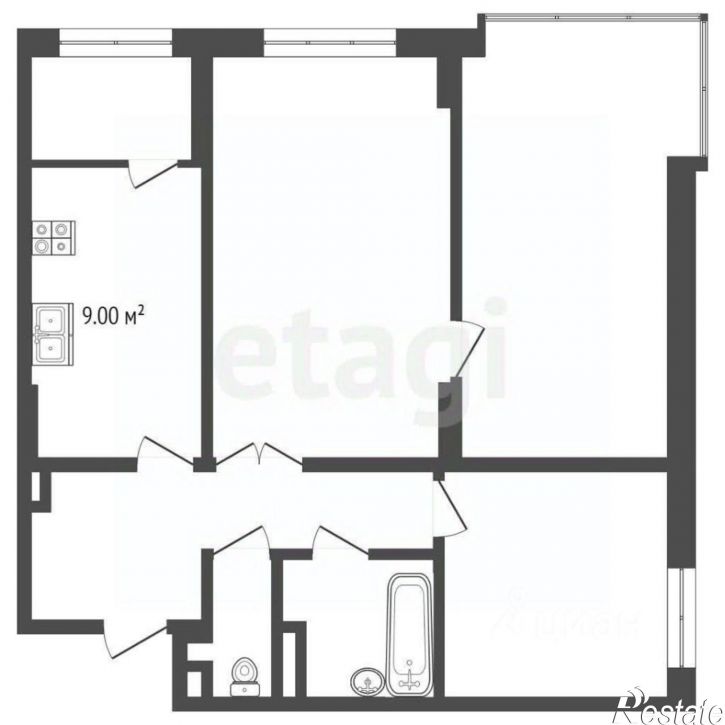 3-комн квартира улица Жмайлова, 4Г,  д. 4Г