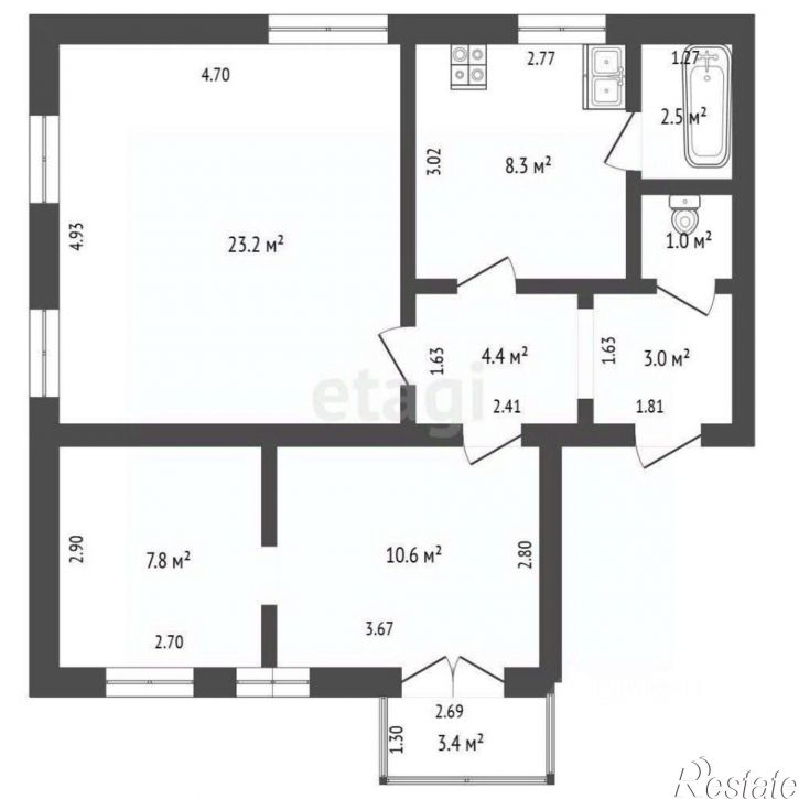 3-комн квартира Темерницкая улица, 93/33,  д. 93/33