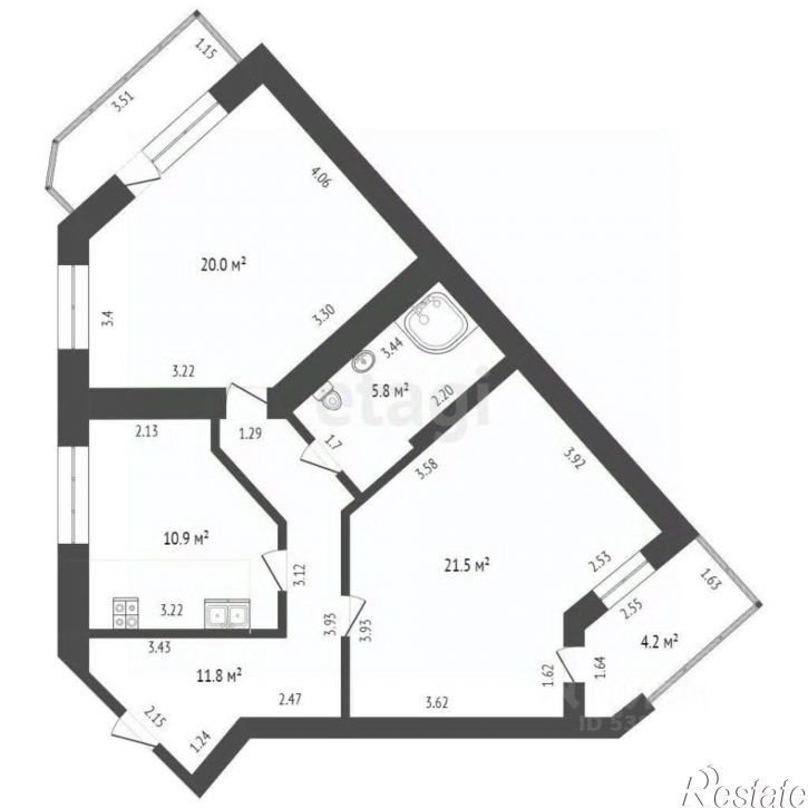 2-комн квартира улица Ерёменко, 68,  д. 68