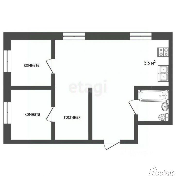 2-комн квартира улица Станиславского, 270,  д. 270