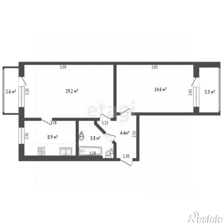 2-комн квартира проспект Соколова, 81 к1,  д. 81 к1