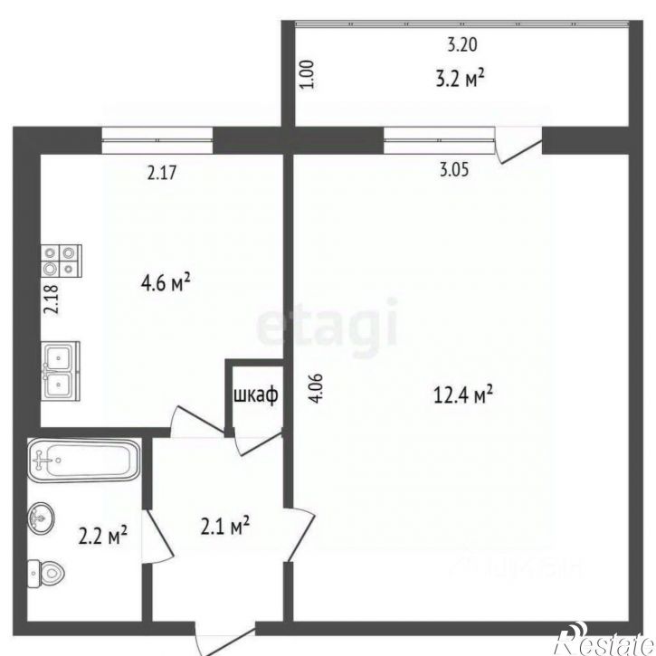 1-комн квартира проспект Космонавтов, 8 к2,  д. 8 к2