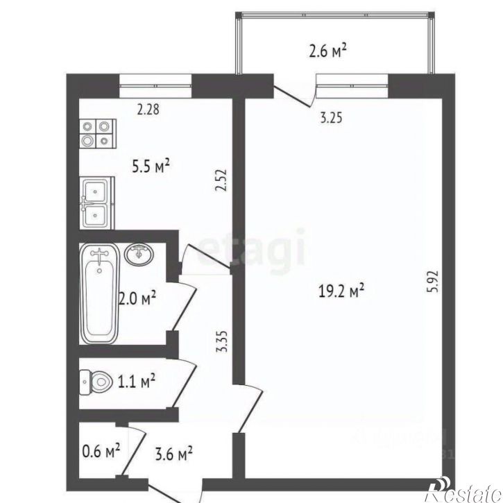 1-комн квартира ул 2-я Краснодарская, 149,  д. 149