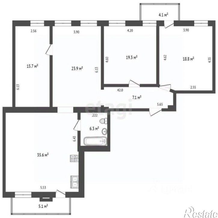 4-комн квартира ул Тургеневская, 53/16,  д. 53/16