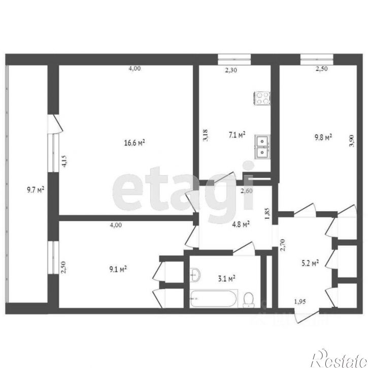 3-комн квартира Пушкинская улица, 215,  д. 215