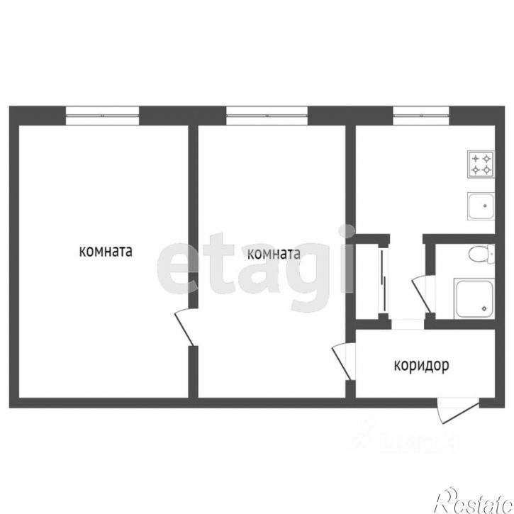 2-комн квартира Авиамоторный переулок, 19,  д. 19