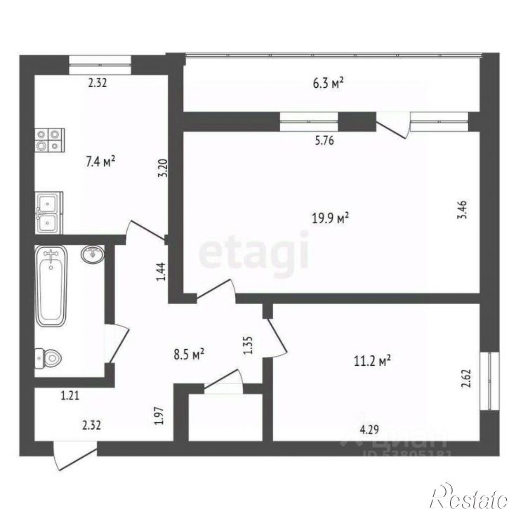 3-комн квартира ул Темерницкая, 2,  д. 2