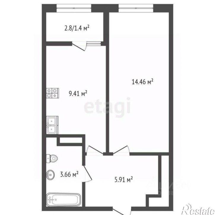 1-комн квартира улица Зорге, 11/1,  д. 11/1