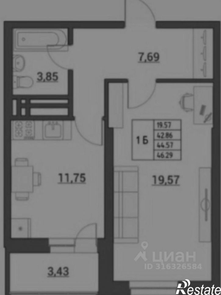 1-комн квартира ул Тибетская, 84,  д. 84