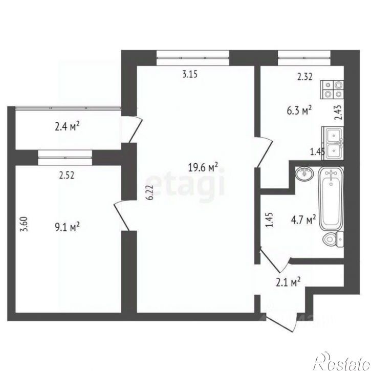 2-комн квартира Доломановский пер, 101,  д. 101