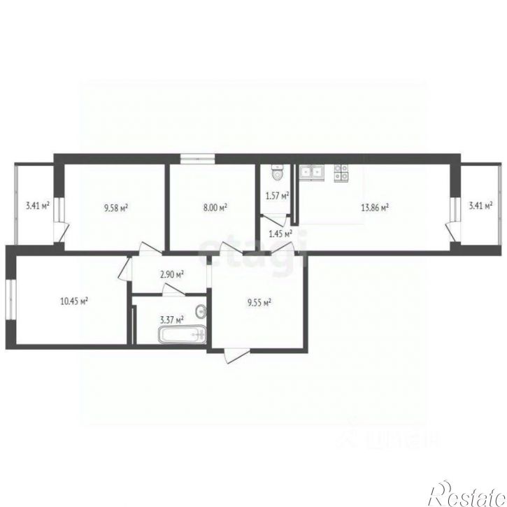 3-комн квартира улица Висаитова, 6/10,  д. 6/10