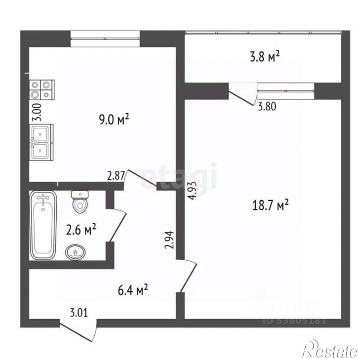 1-комн квартира Пушкинская улица, 169,  д. 169