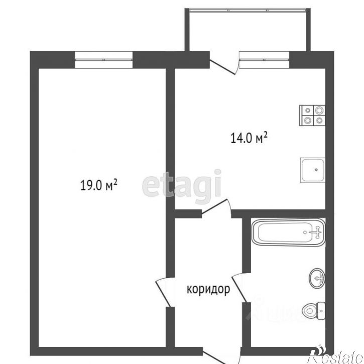 1-комн квартира ул Александра Печерского, 7/3,  д. 7/3