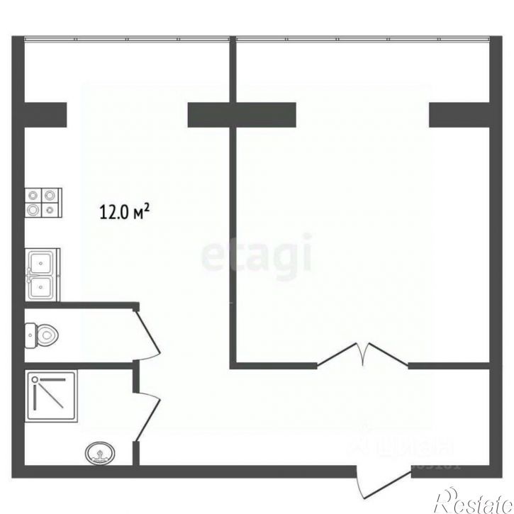 1-комн квартира 2-й переулок, 114а,  д. 114а