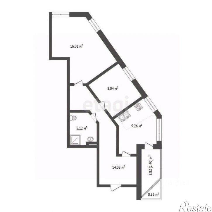2-комн квартира улица Максима Горького, 256,  д. 256
