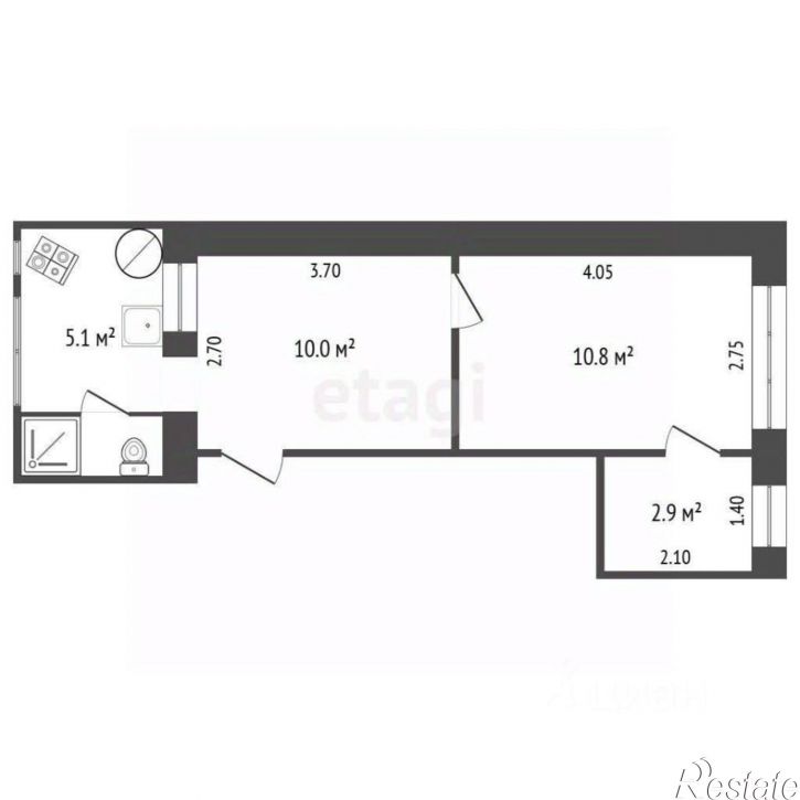 1-комн квартира Московская улица, 15,  д. 15