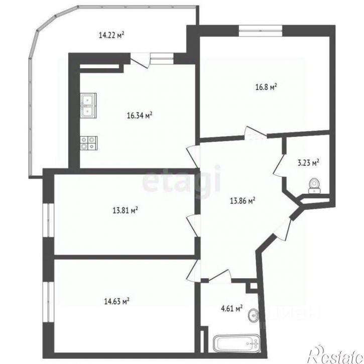 3-комн квартира ул 35-я линия, 87,  д. 87