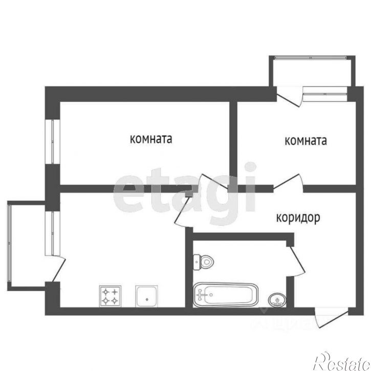 2-комн квартира улица Оганова, 16,  д. 16