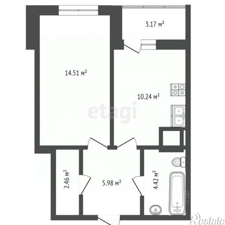 1-комн квартира Тибетская улица, 1В с3,  д. 1В с3