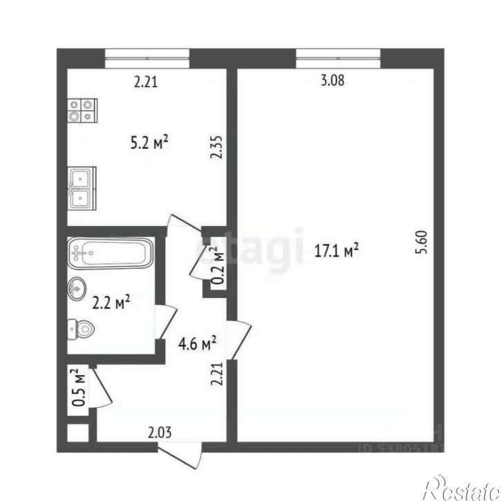 1-комн квартира улица Беляева, 26 к2,  д. 26 к2