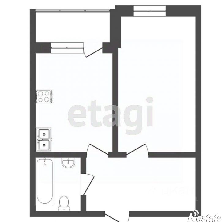 1-комн квартира улица Мечникова, 39Б,  д. 39Б