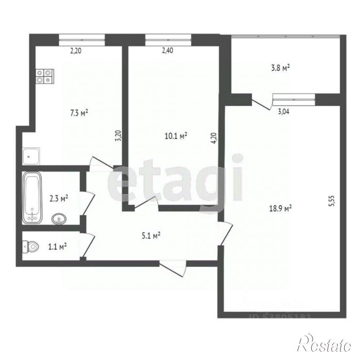 2-комн квартира улица Максима Горького, 186,  д. 186