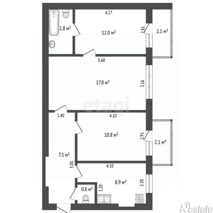 3-комн квартира проспект Чехова, 42-44,  д. 42-44