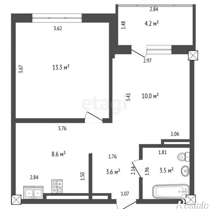 1-комн квартира ул Шаповалова, 1г 1,  д. 1г 1,  к. 1
