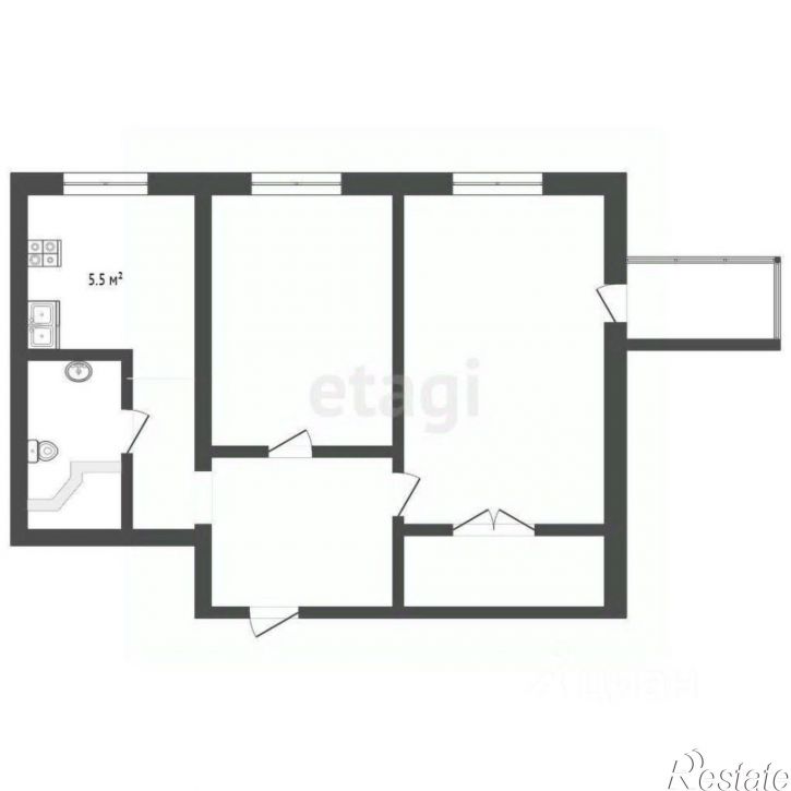 2-комн квартира пр-кт Соколова, 81/1,  д. 81/1