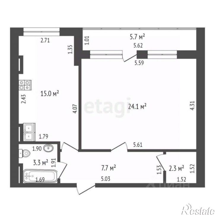 1-комн квартира ул Бодрая, 37а,  д. 37а